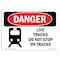 Signmission OSHA Sign, Live Tracks Do Not Stop On Tracks, 14in X 10in Rigid Plastic, 10" W, 14" L, Landscape OS-DS-P-1014-L-1815 - alternate 1